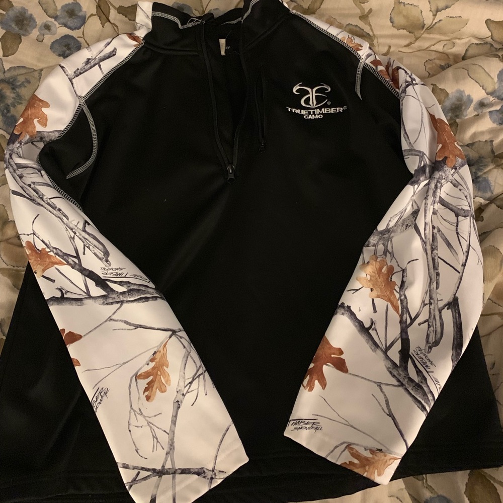 Half-Zip white camo jacket